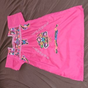 Girls Embroidered Mexican Dress
